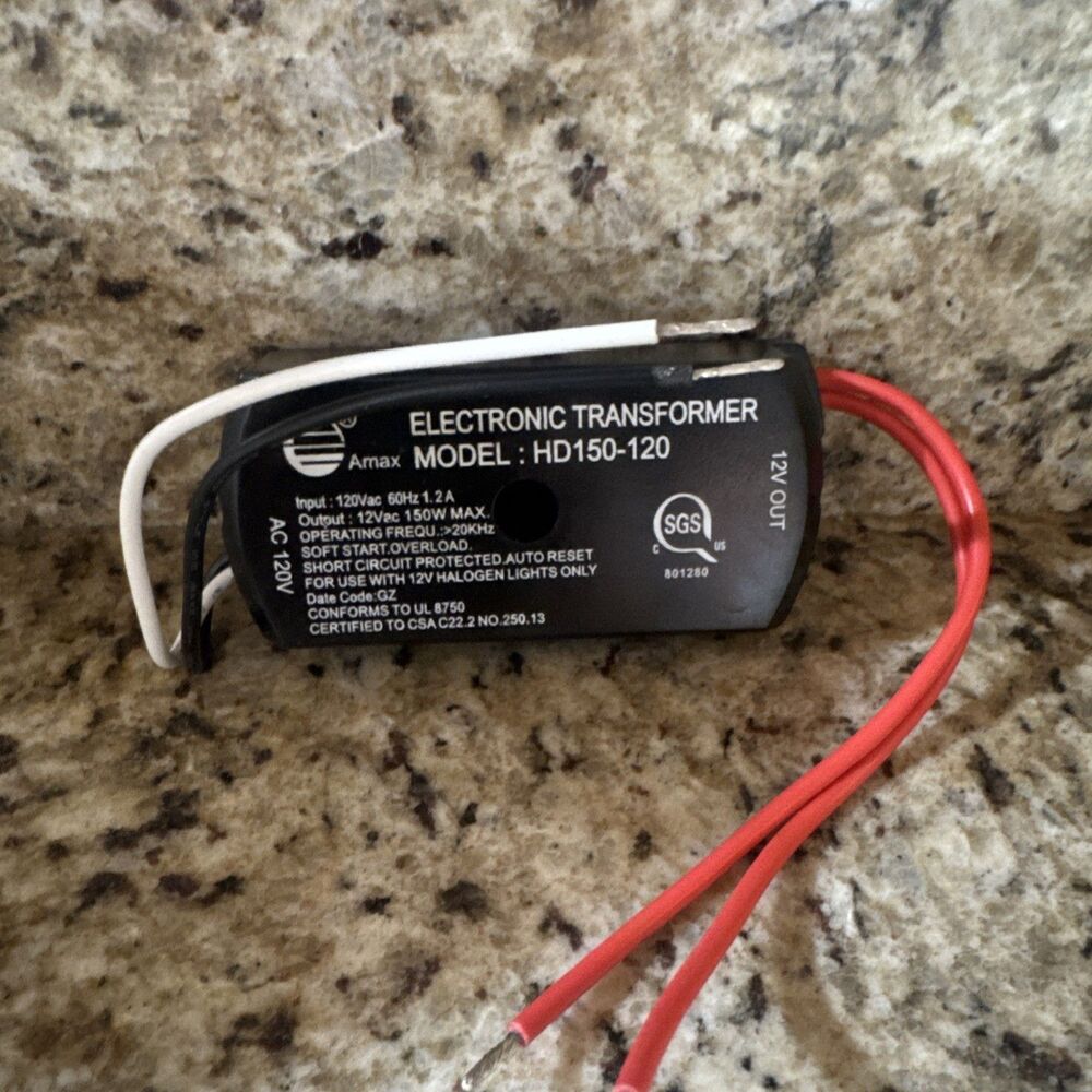 Amax HD150-120 150W 120V to 12V Electronic Stepdown Halogen Transformer